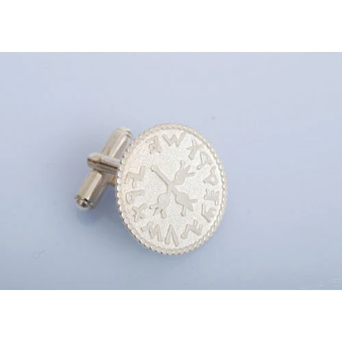 Silver Coin Design Cufflinks - Image 4