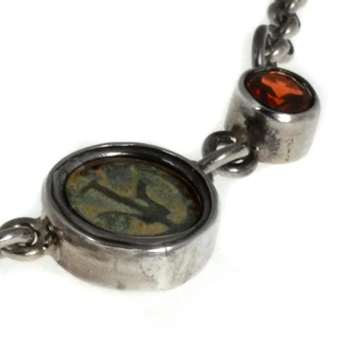 Roman Maccabean Coin Garnet Necklace - Image 4