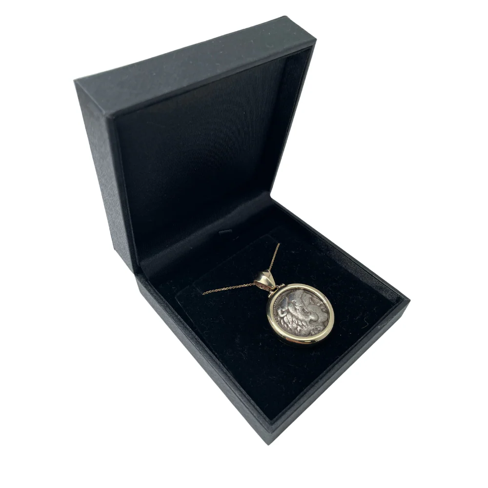 14K Gold Alexander the great pendant - Image 3