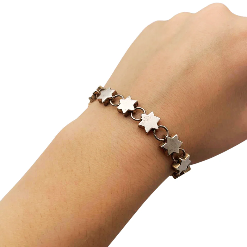 Silver Star of David Charm Bracelet - Image 2