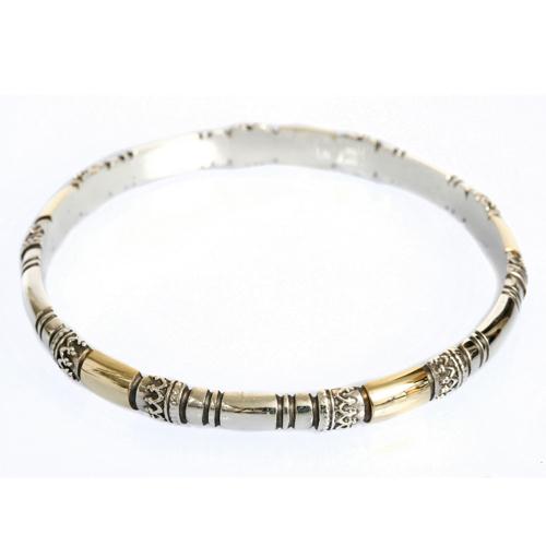 Ethnic Silver & Gold Filigree Bracelet