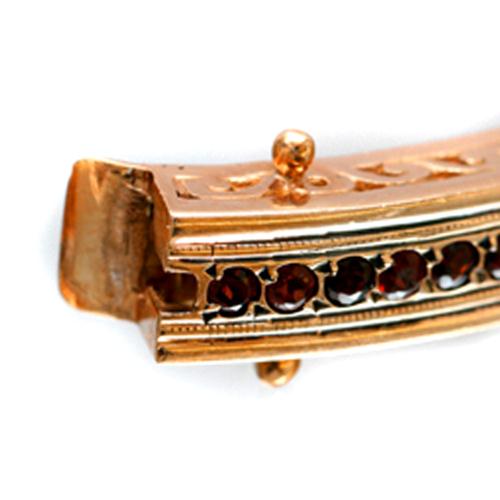 14k Rose Gold and Garnet Bracelet - Image 4