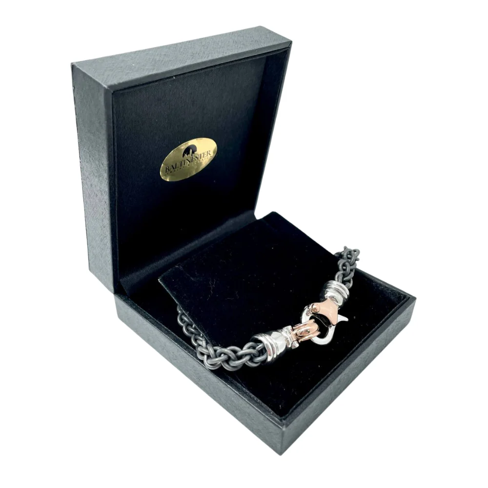 Titanium, Silver, and Gold Linked Chain Bracelet - Image 3