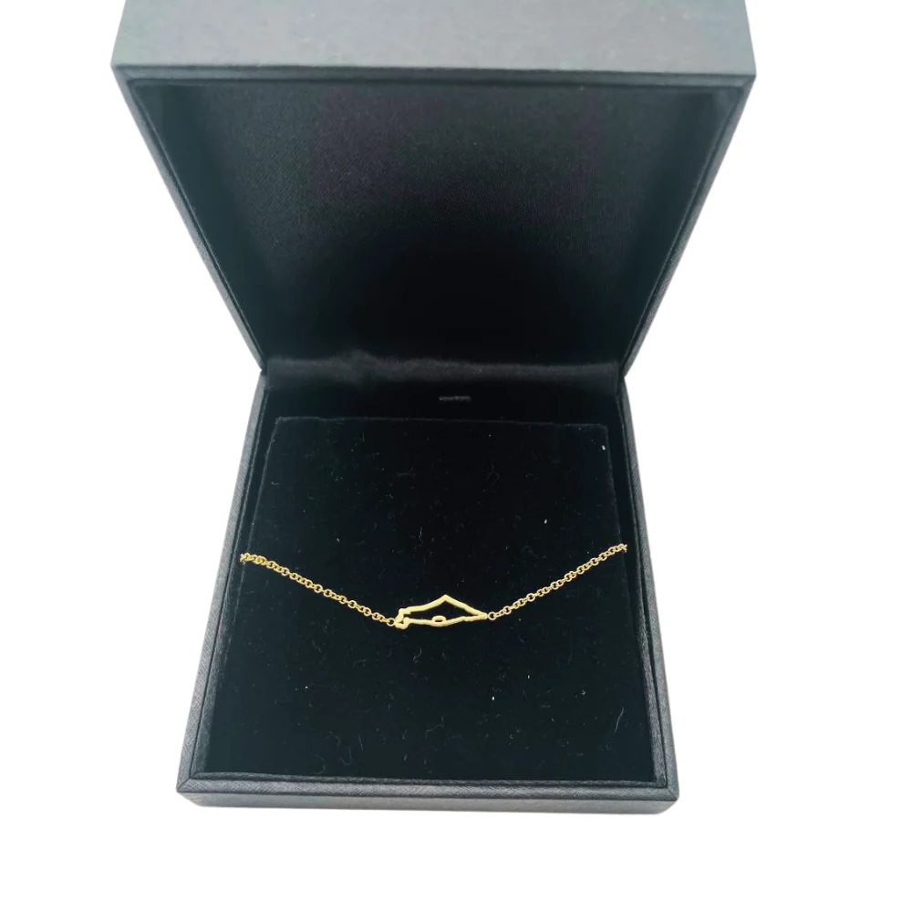 Map of Israel Chain Bracelet in 14K Gold - Image 8