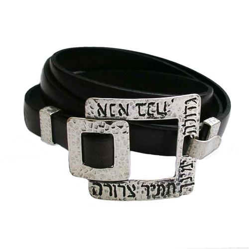 Hammered Silver Ana BeKoach Kabbalistic Bracelet