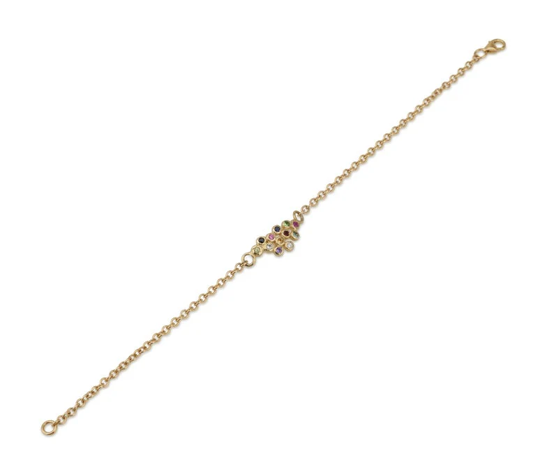 14K Gold Chain Bracelet with Hoshen Gems - Image 3