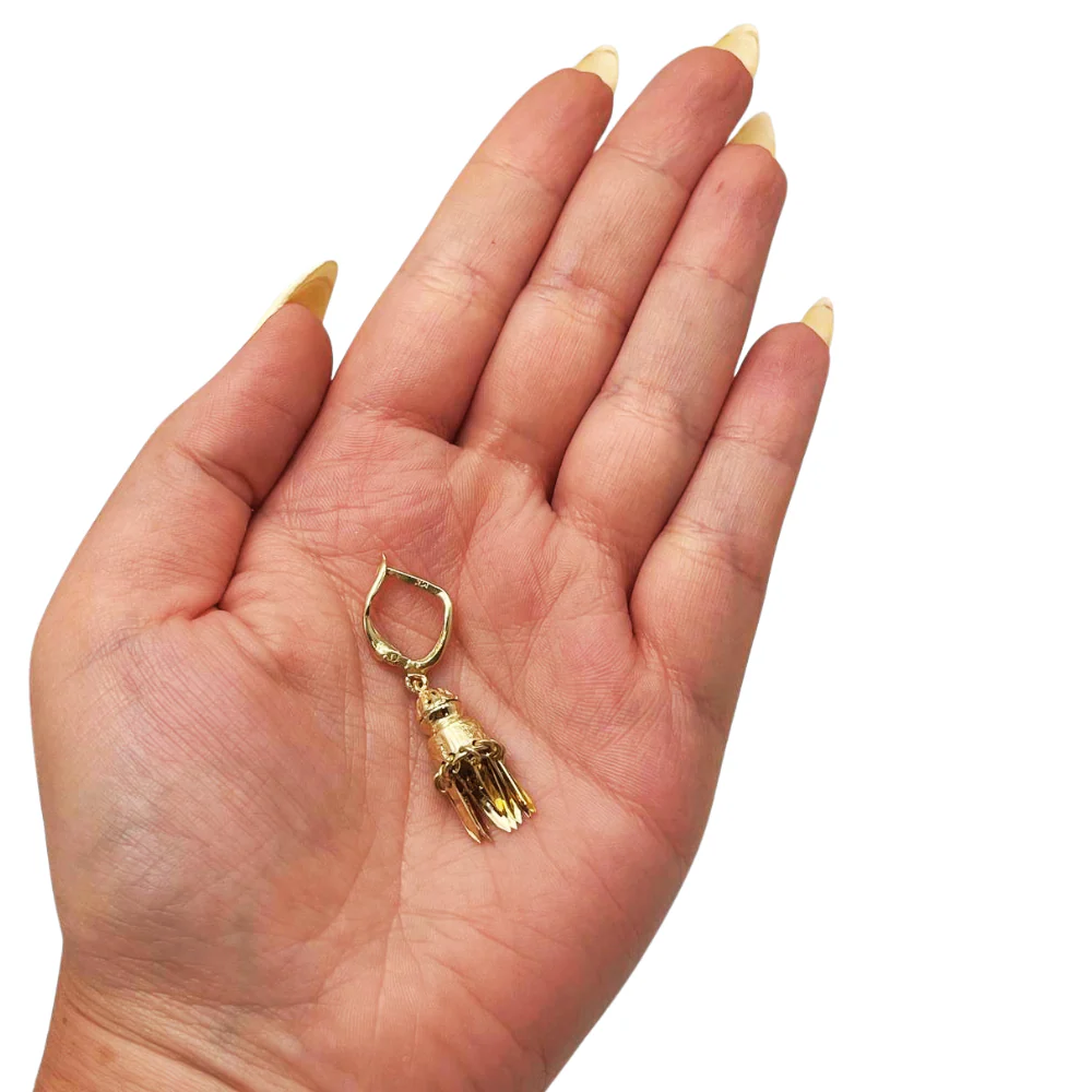 Chandelier Filigree Dangle Earrings in 14K Gold - Image 2