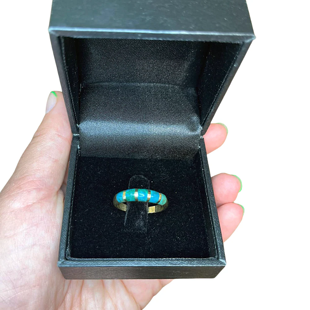 Eilat Stone Ring - 14k Gold - Striped - Image 7