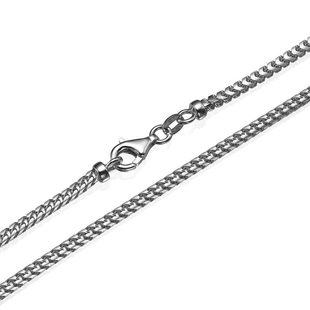 Franco Gold Chain in 14k White Gold 2.5mm 16-28"
