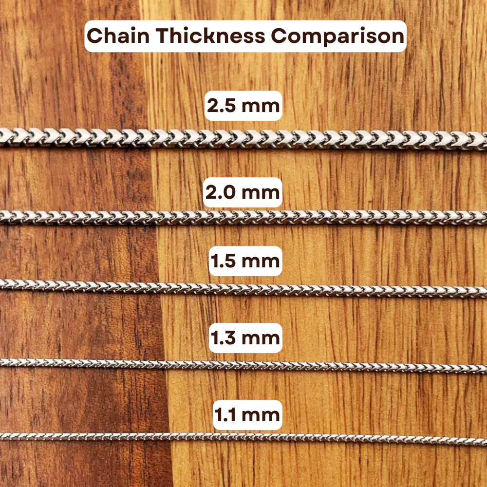 Franco Gold Chain in 14k White Gold 2.5mm 16-28" - Image 4