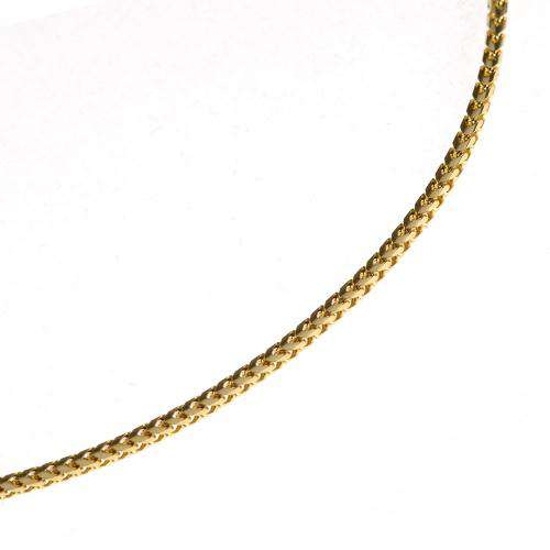 14k Yellow Gold Chain Franco 1.1mm 16-28" - Image 2