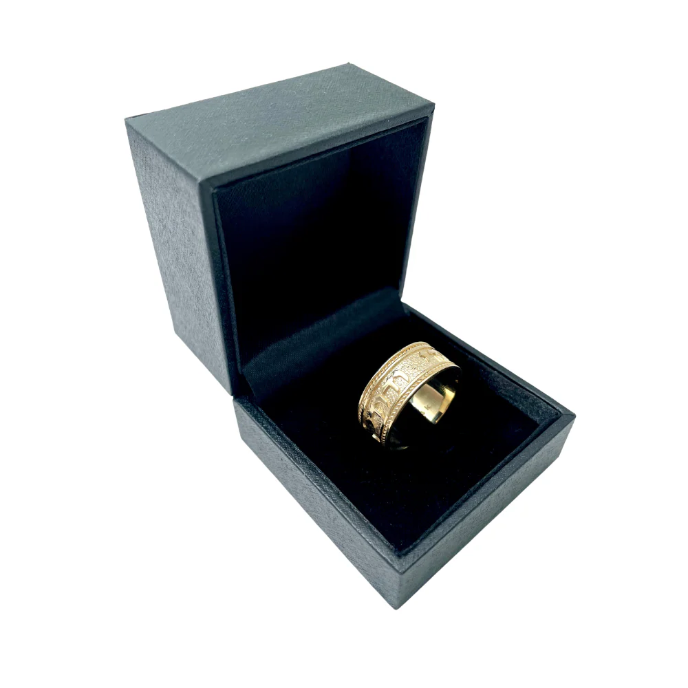 Timeless Hebrew 14k Gold Wedding Ring - Image 2