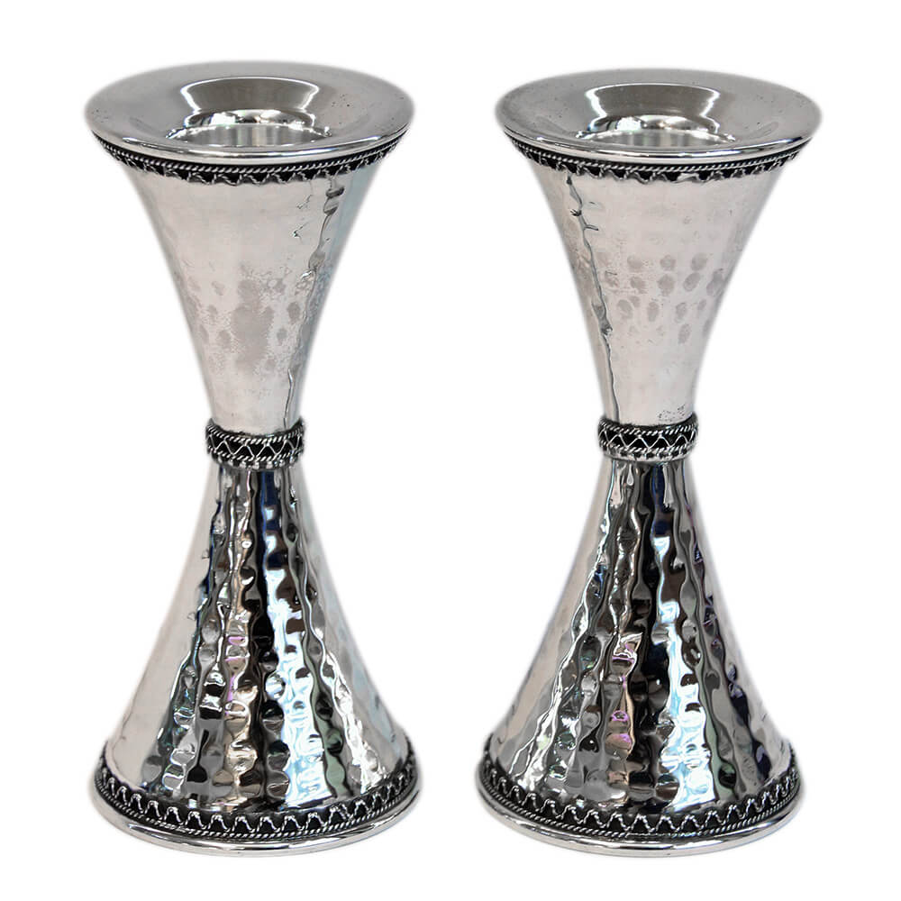 Silver Candlesticks - Hammered Sterling