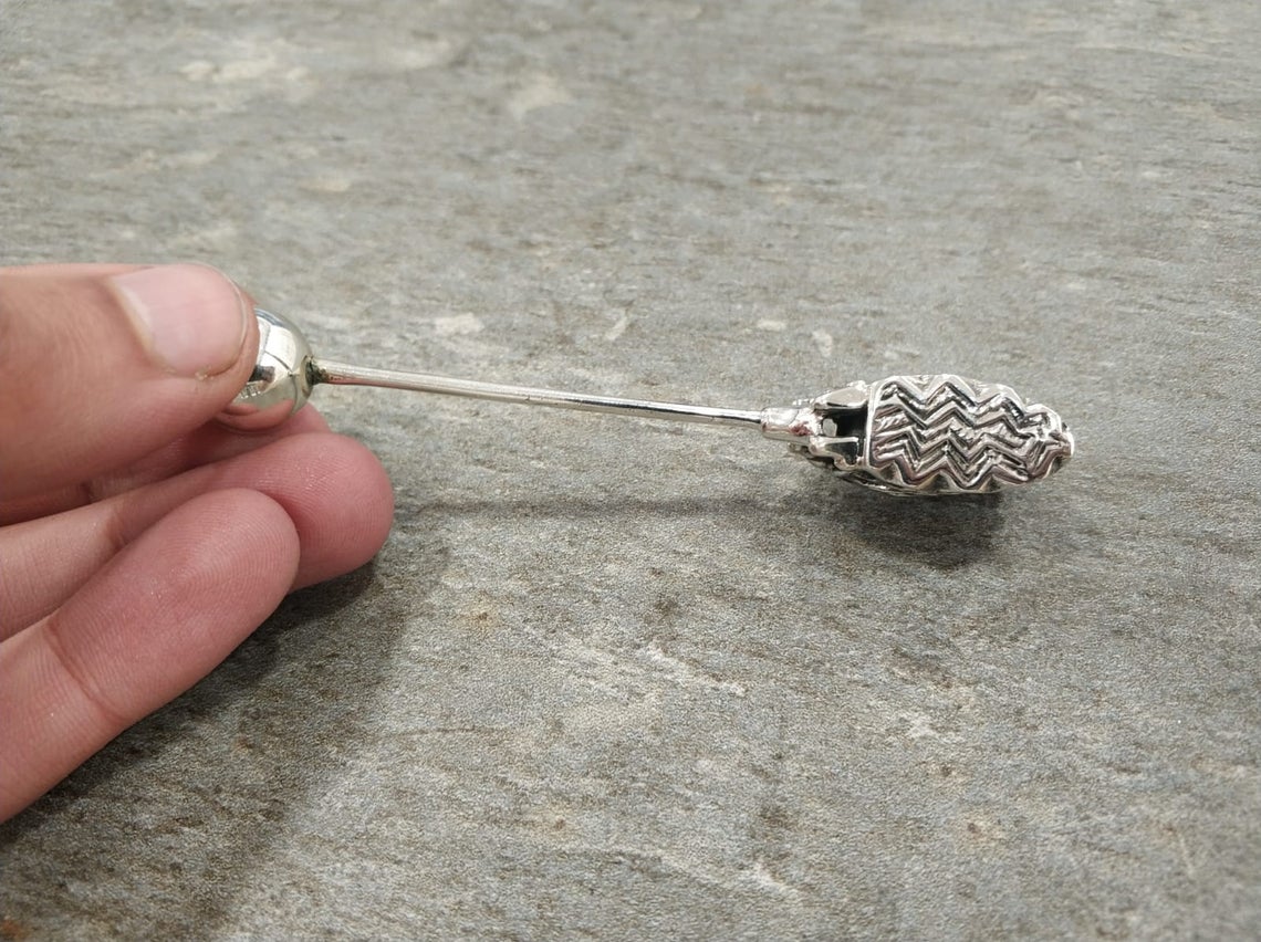 Sterling Silver Honey Spoon HoneyComb Design - Image 6