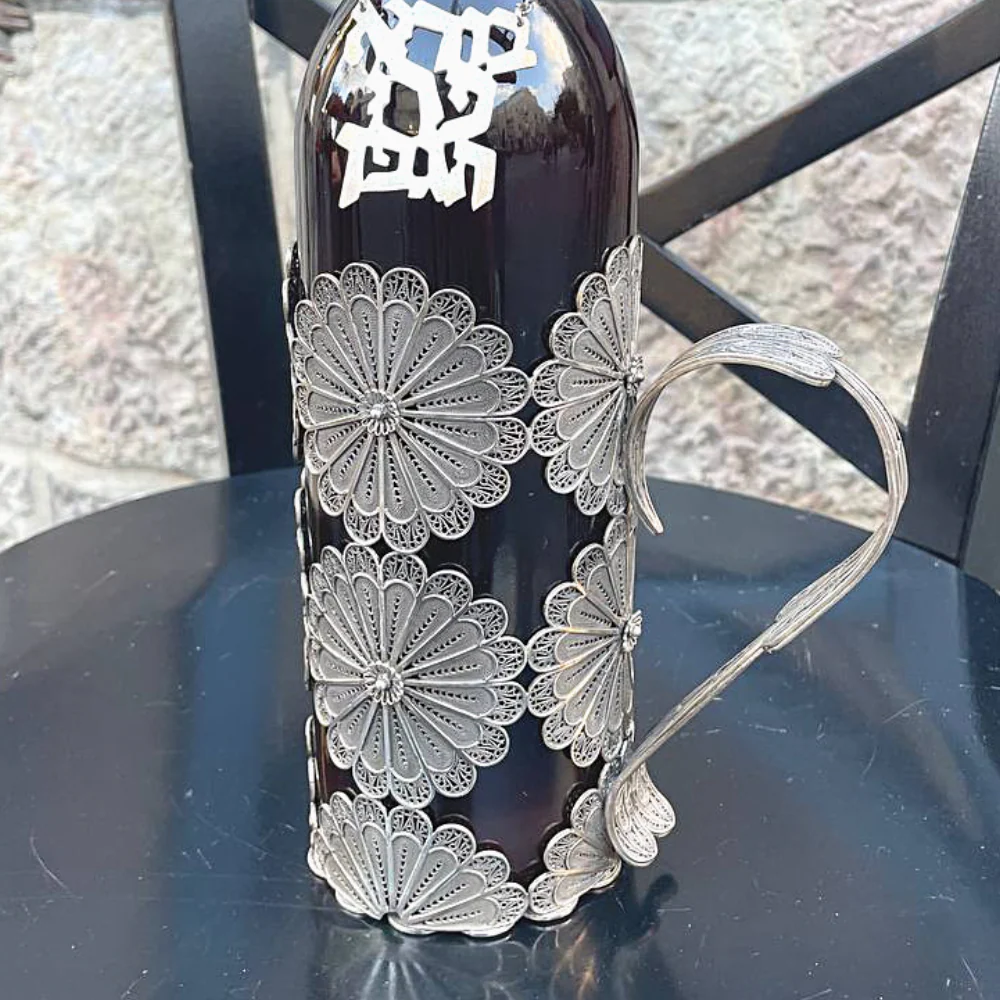 Silver Bottle Holder with Filigree Work - Image 5