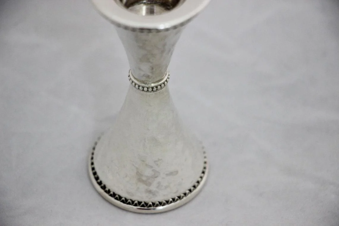 Silver Hammered Candle Holders - Image 7