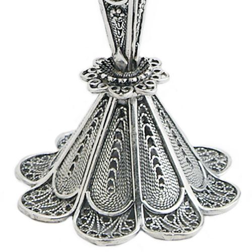 Sterling Silver Small Filigree Candle Holders - Image 3