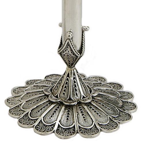 Sterling Silver Filigree Elegant Candle Holders - Image 3