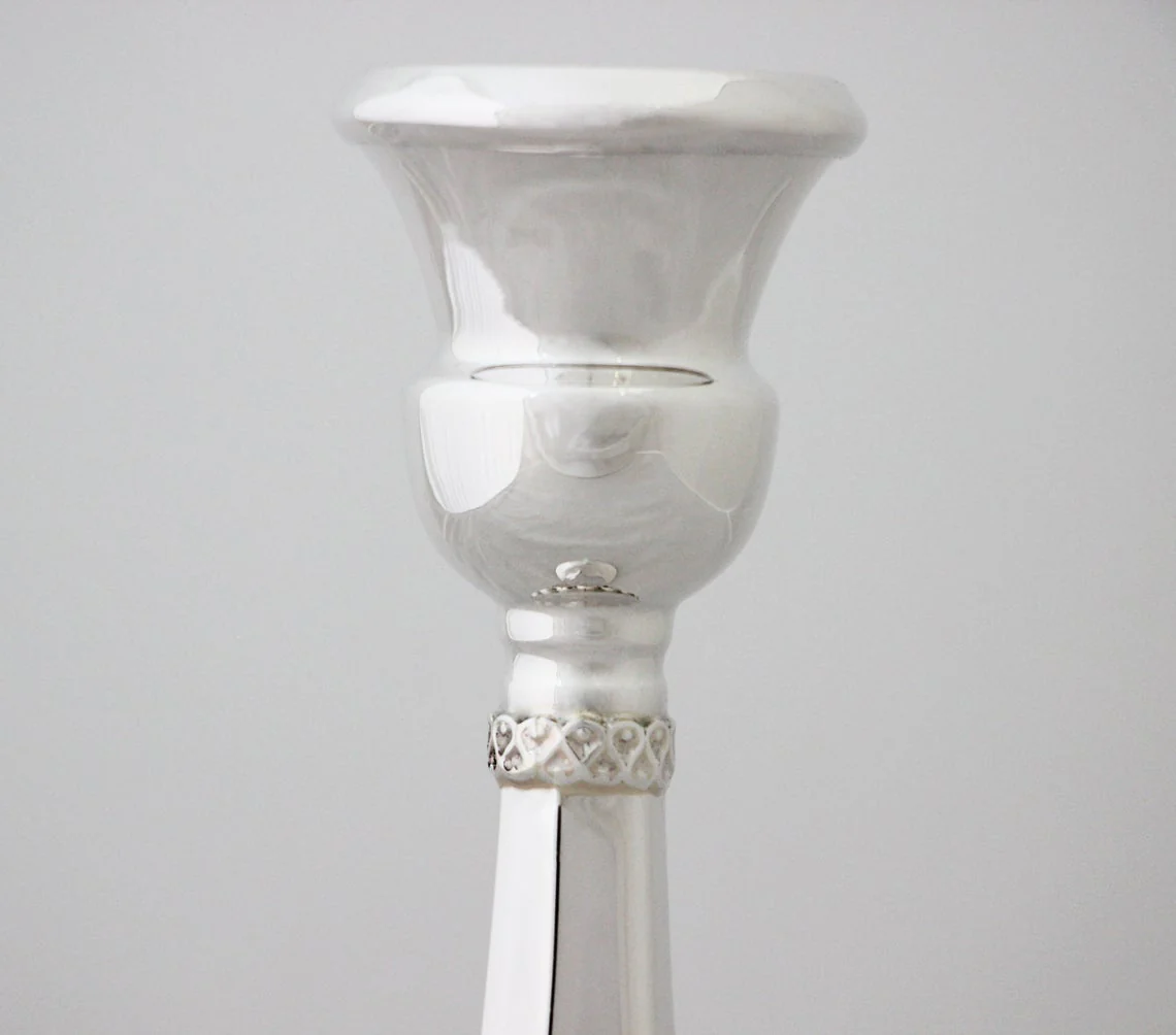 Hadassah Traditional Sterling Silver Candlesticks - Image 4