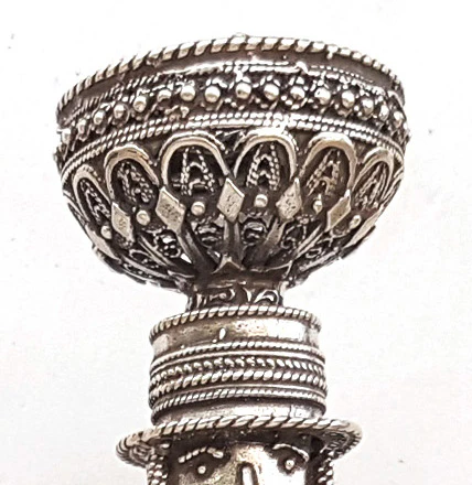 Hasidic Musicians Sterling Silver Candlesticks - Image 5