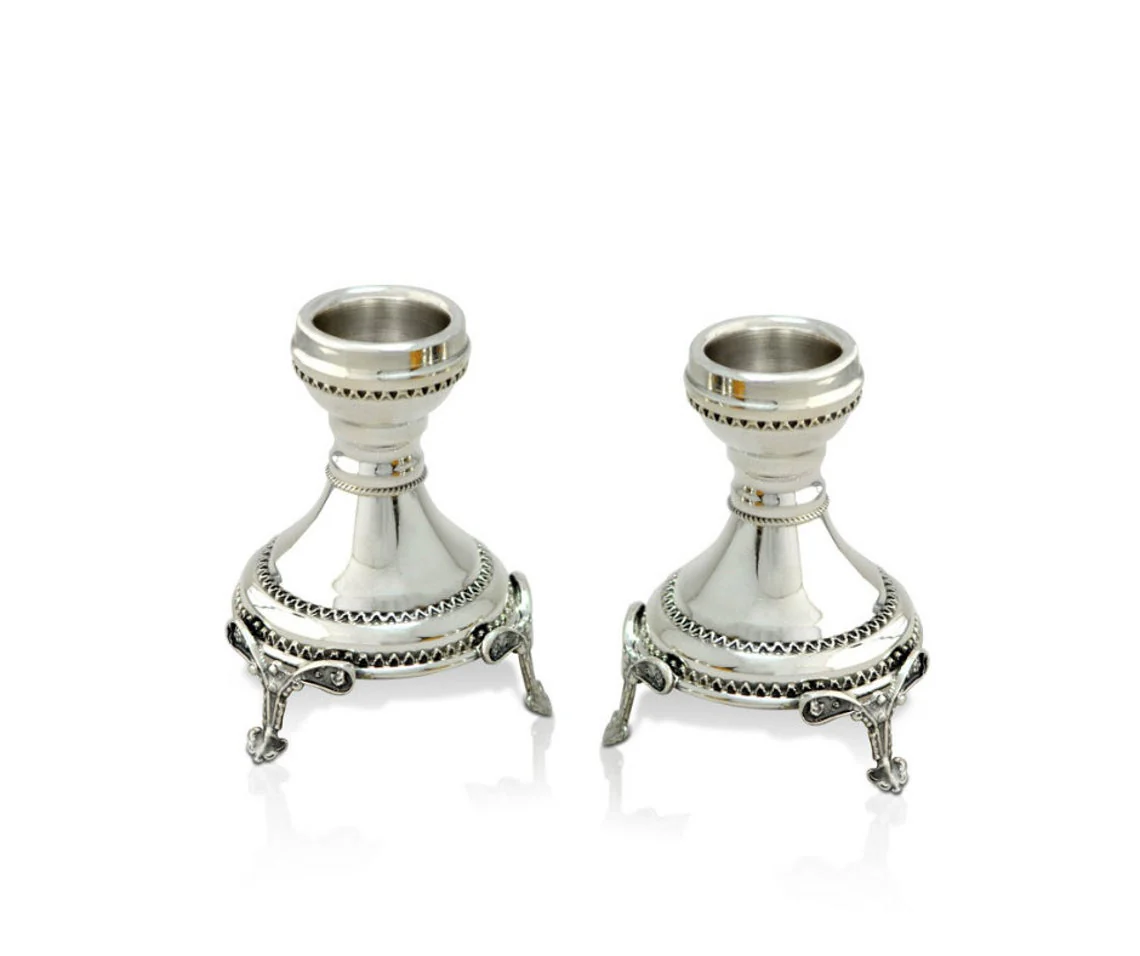 Sterling Silver Candlesticks with Custom Legs