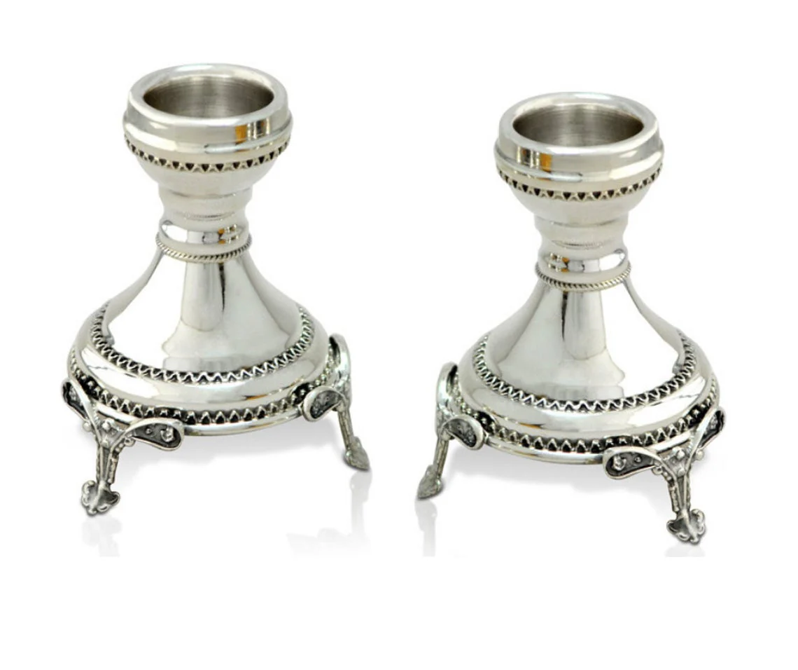 Sterling Silver Candlesticks with Custom Legs - Image 2