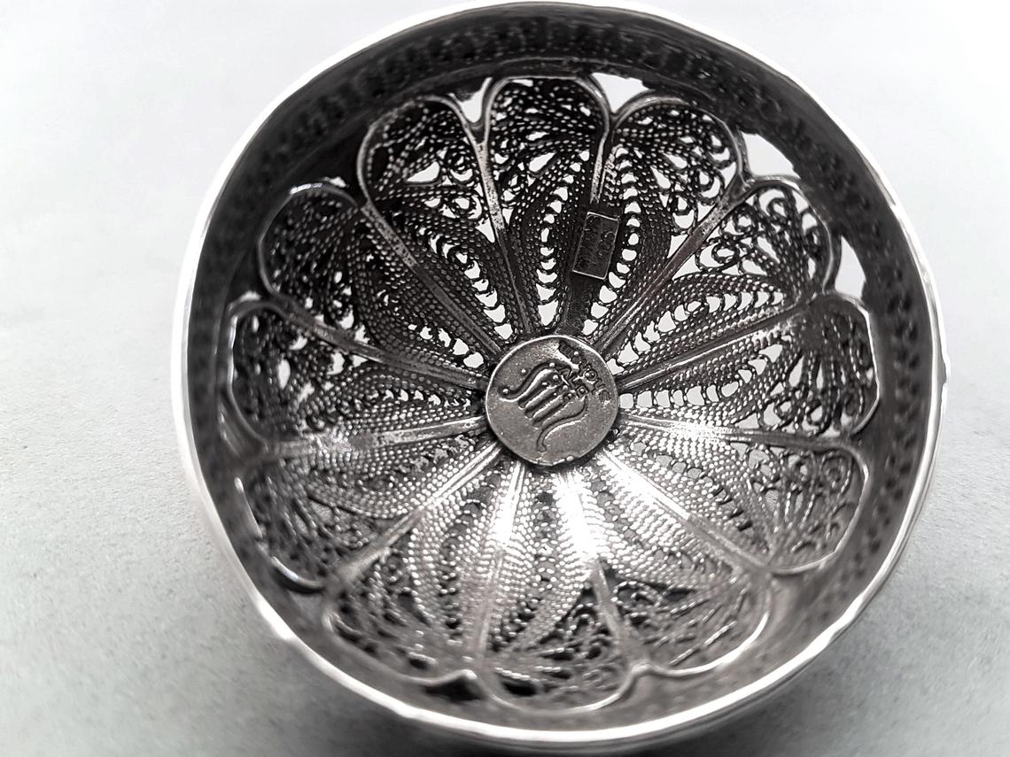 Sterling Silver Filigree Dreidel with Besamim Spice Box - Image 7