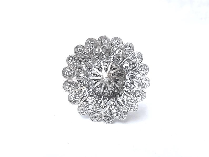 Sterling Silver Klezmer Dreidel with Filigree Work - Image 6