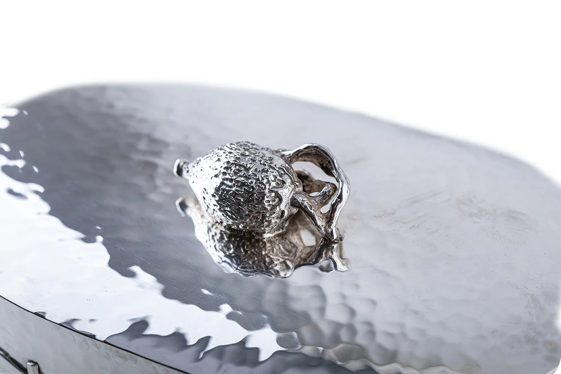 Hammered Sterling Silver Etrog Box - Image 3