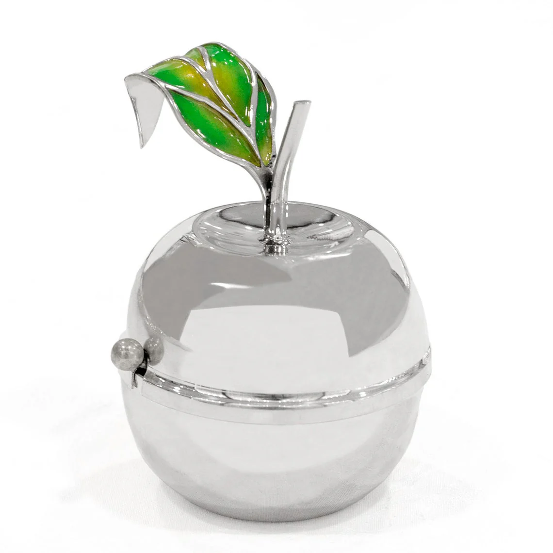 Sterling Silver Apple-Shaped Honey Dish - Image 2