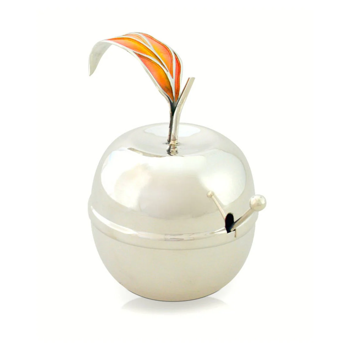 Sterling Silver Apple-Shaped Honey Dish - Image 4