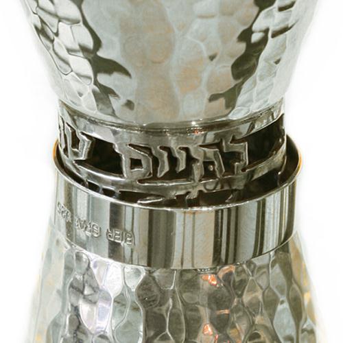 Silver Hammered Shot Glass and Kiddush Cup - Image 2