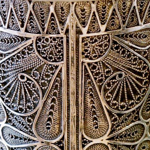 Silver Yemenite Filigree Kiddush Cup - Image 3
