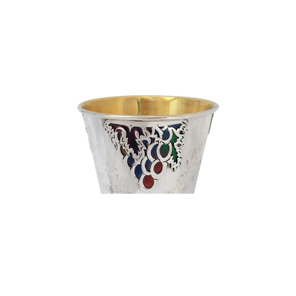 Silver Kiddush Cup - Micha Enameled - Image 2