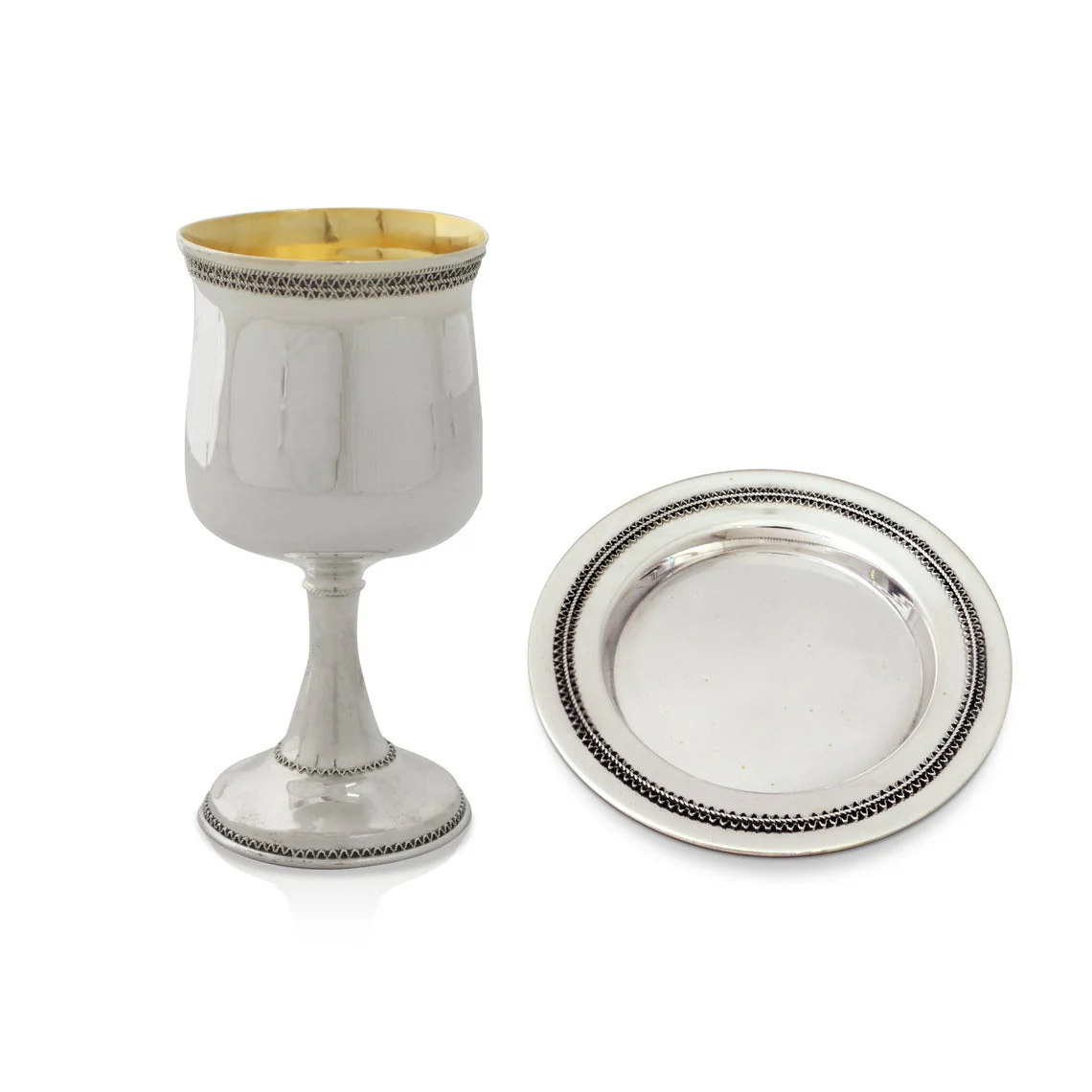 Elad Polished Sterling Silver Kiddush Cup - Image 3