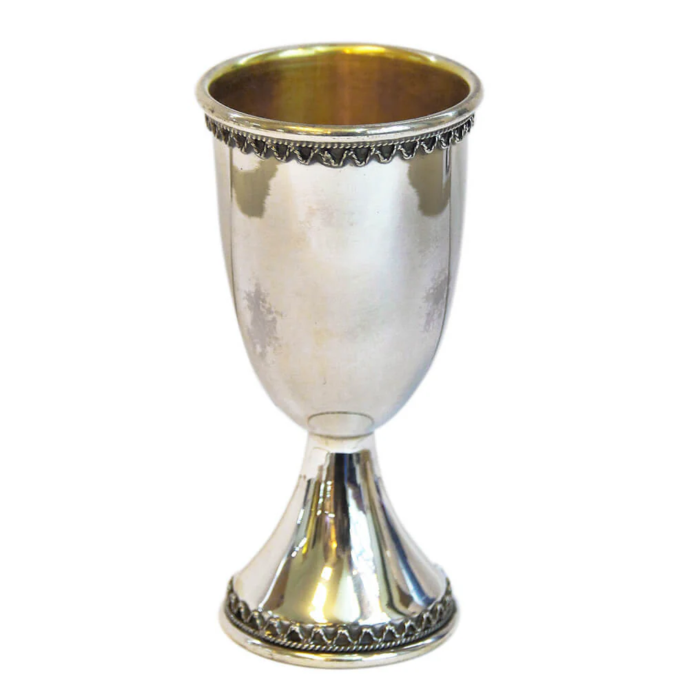 Matte and Glossy Silver Kiddush Cup