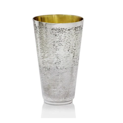 Sterling Silver Wave Hammered Kiddush Cup - Image 2