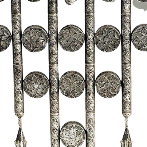 Sterling Silver Menorah with Filigree Discs - Image 4
