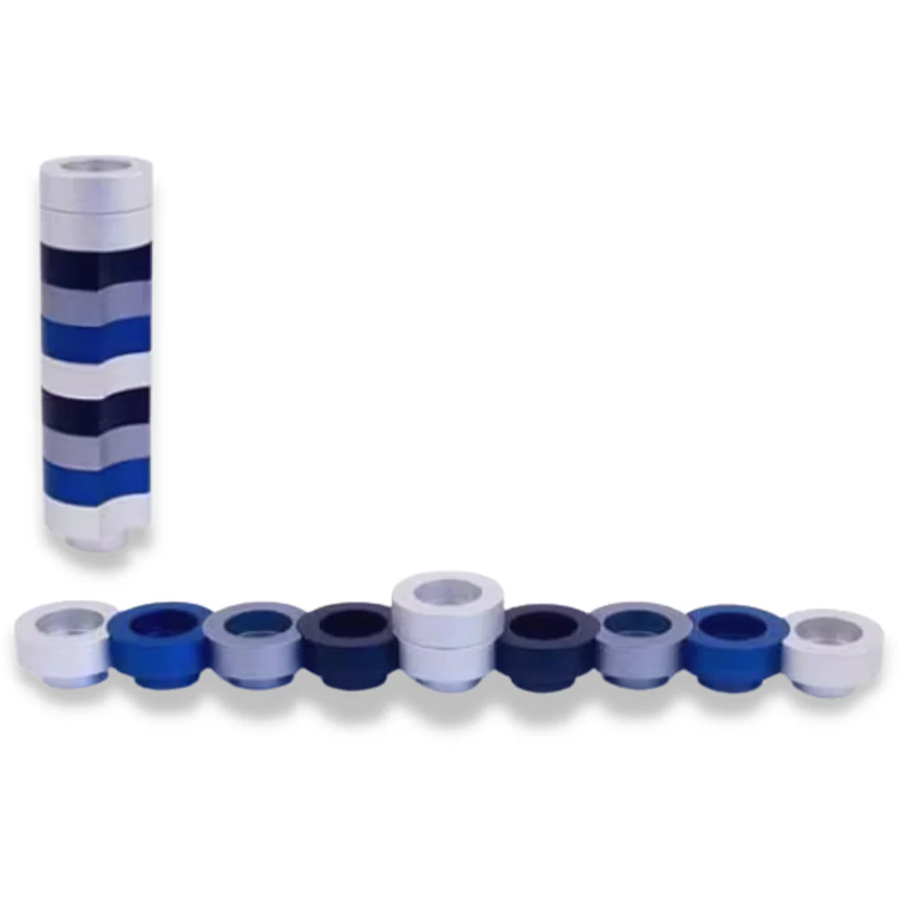 Menorah for Travel - Stackable Round Shape - Image 4