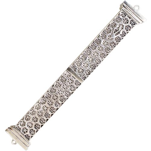 Sterling Silver Box Style Filigree Mezuzah