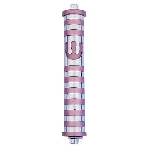 Aluminum Striped Mezuzah (Medium) - Image 10