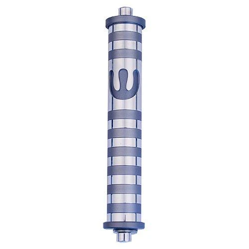 Aluminum Striped Mezuzah (Medium) - Image 4