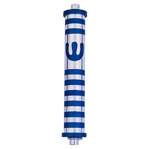 Aluminum Striped Mezuzah (Medium) - Image 5