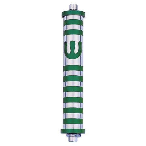 Aluminum Striped Mezuzah (Medium) - Image 8
