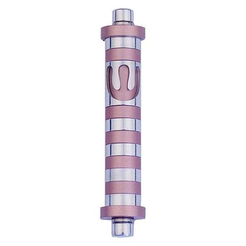 Aluminum Striped Mezuzah (Small) - Image 9
