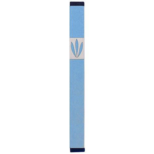 Shin Mezuzah With Leaves Design (Medium)