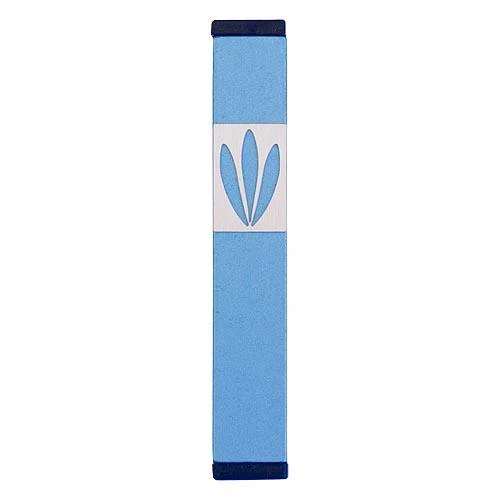Shin Mezuzah With Leaves Design (Small)