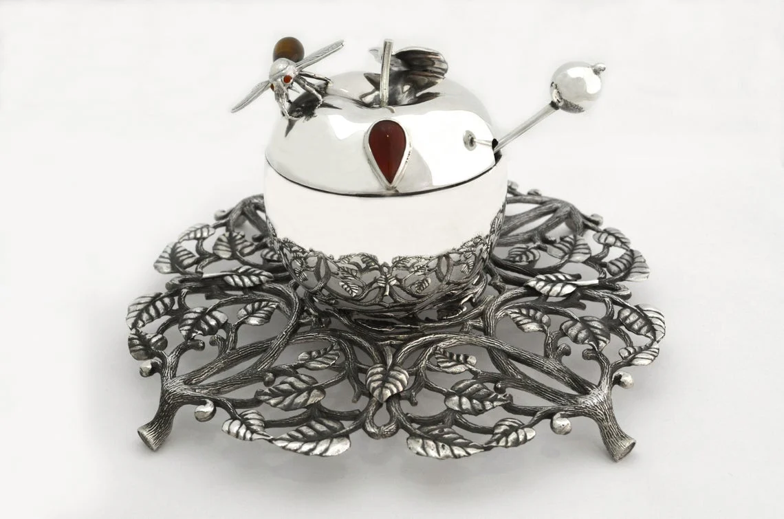 Sterling Silver Leaf Plate for Honey Dish - Image 6