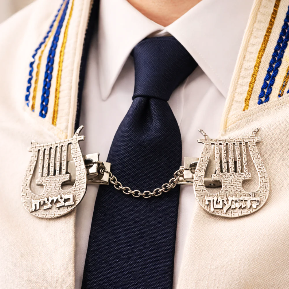 Harp of David Tallit Clip - Sterling Silver - Image 6