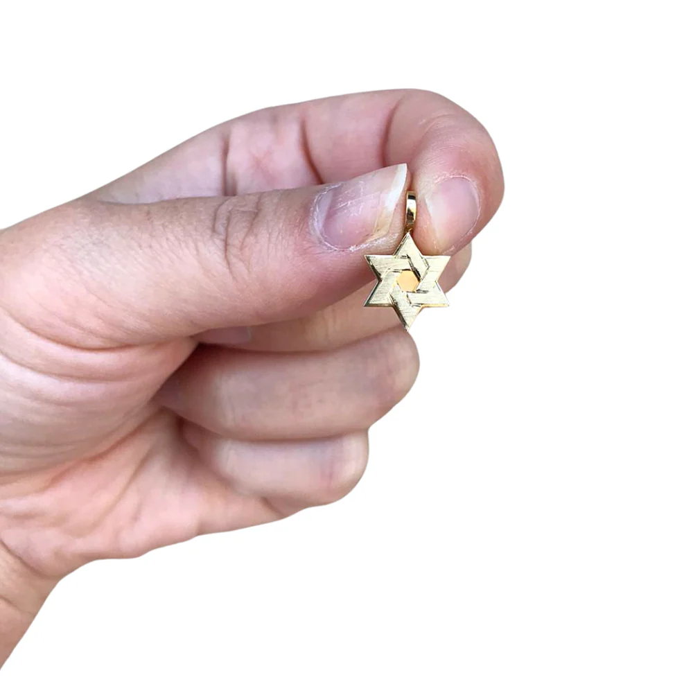 Star of David Pendant -18k Gold Dual Layered - Image 6